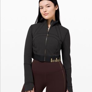 Lululemon Define Jacket Cropped Black with Gold